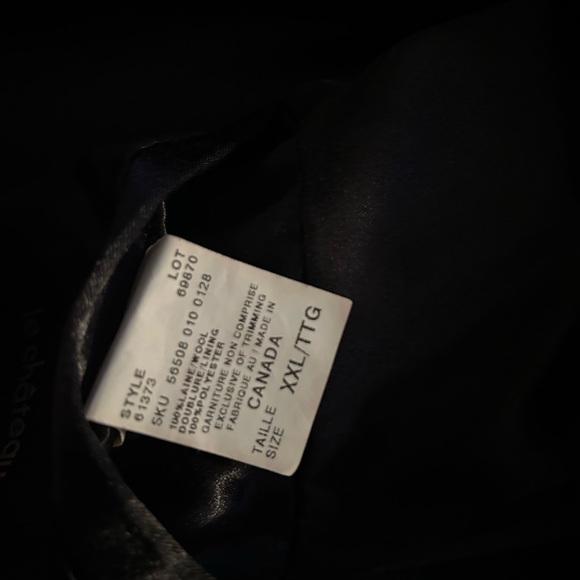 Le Chateau Men’s Black Long-Lined Wool Winter Coat - Picture 6 of 9